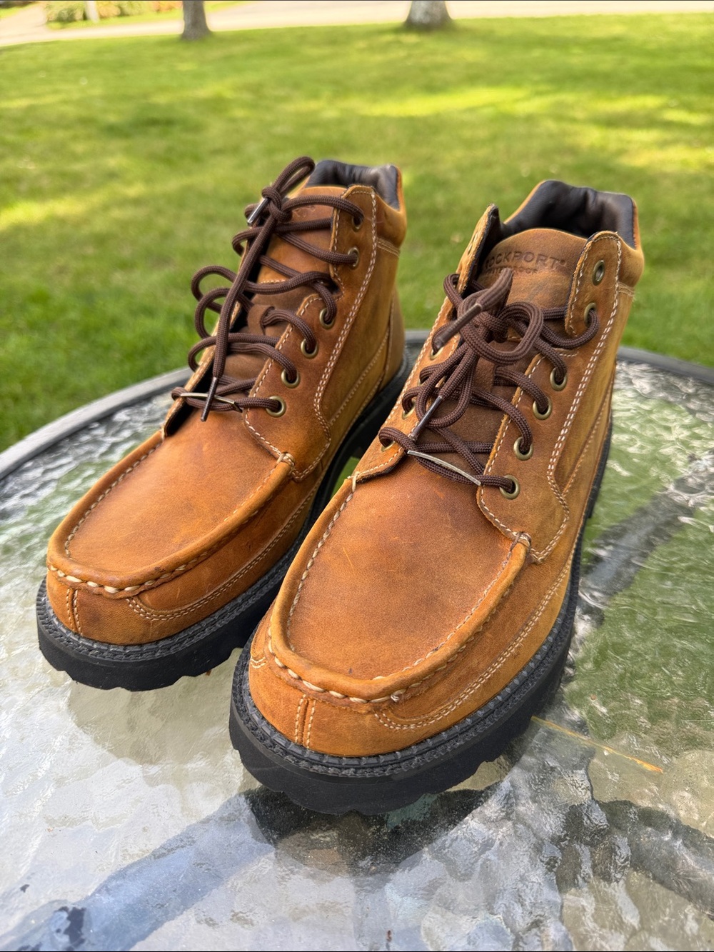 Rockport Men's Tan Brown Leather Chukka Boots